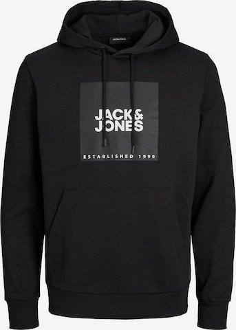 Bluză de molton de la JACK & JONES pe negru: față