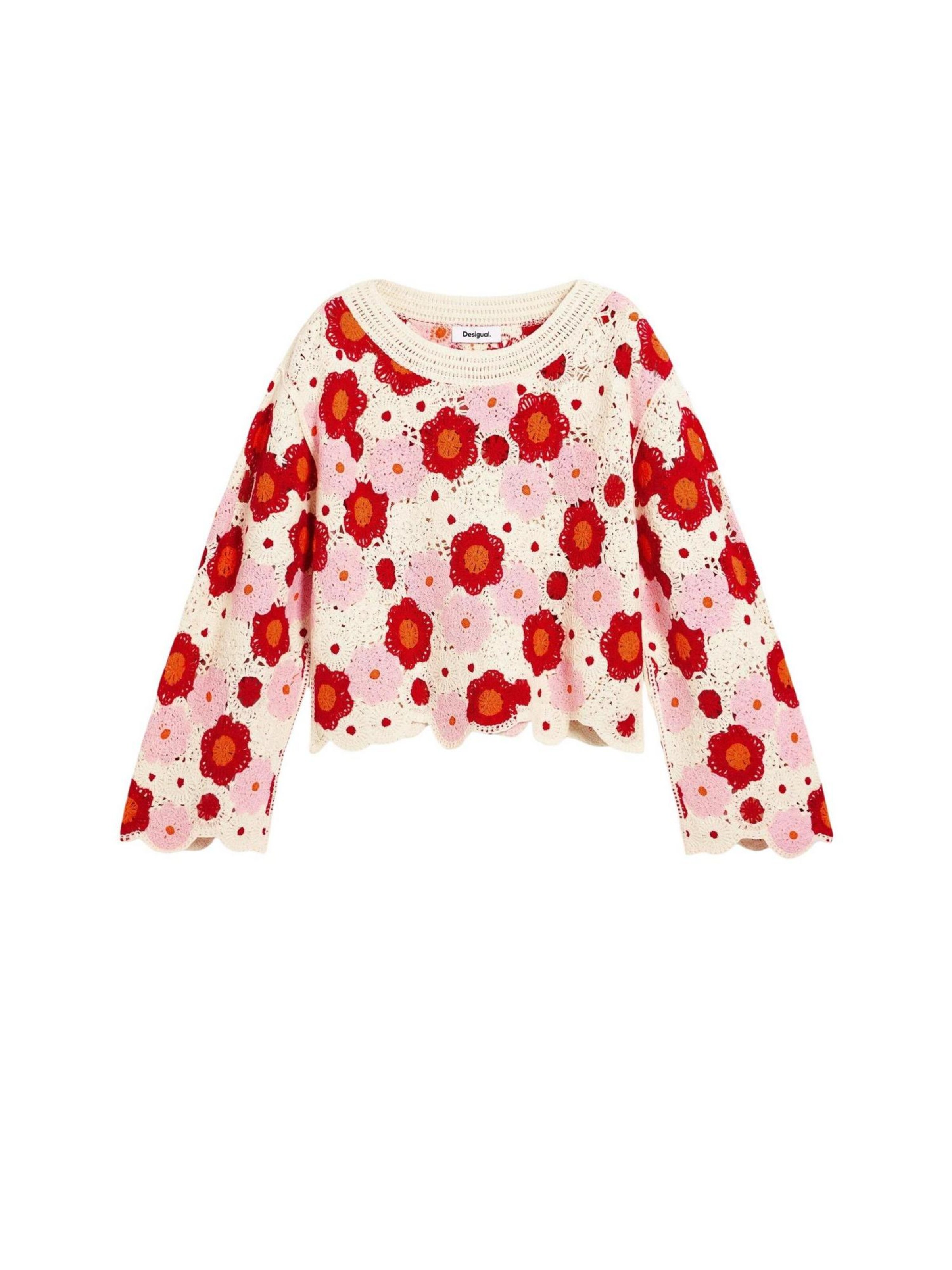 Desigual Sweater 'JERS_NORUEGA 26SWJF38' in Beige: front