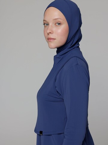 SIYA Swimwear T-Shirt Badeanzug 'Hijab' in Blau
