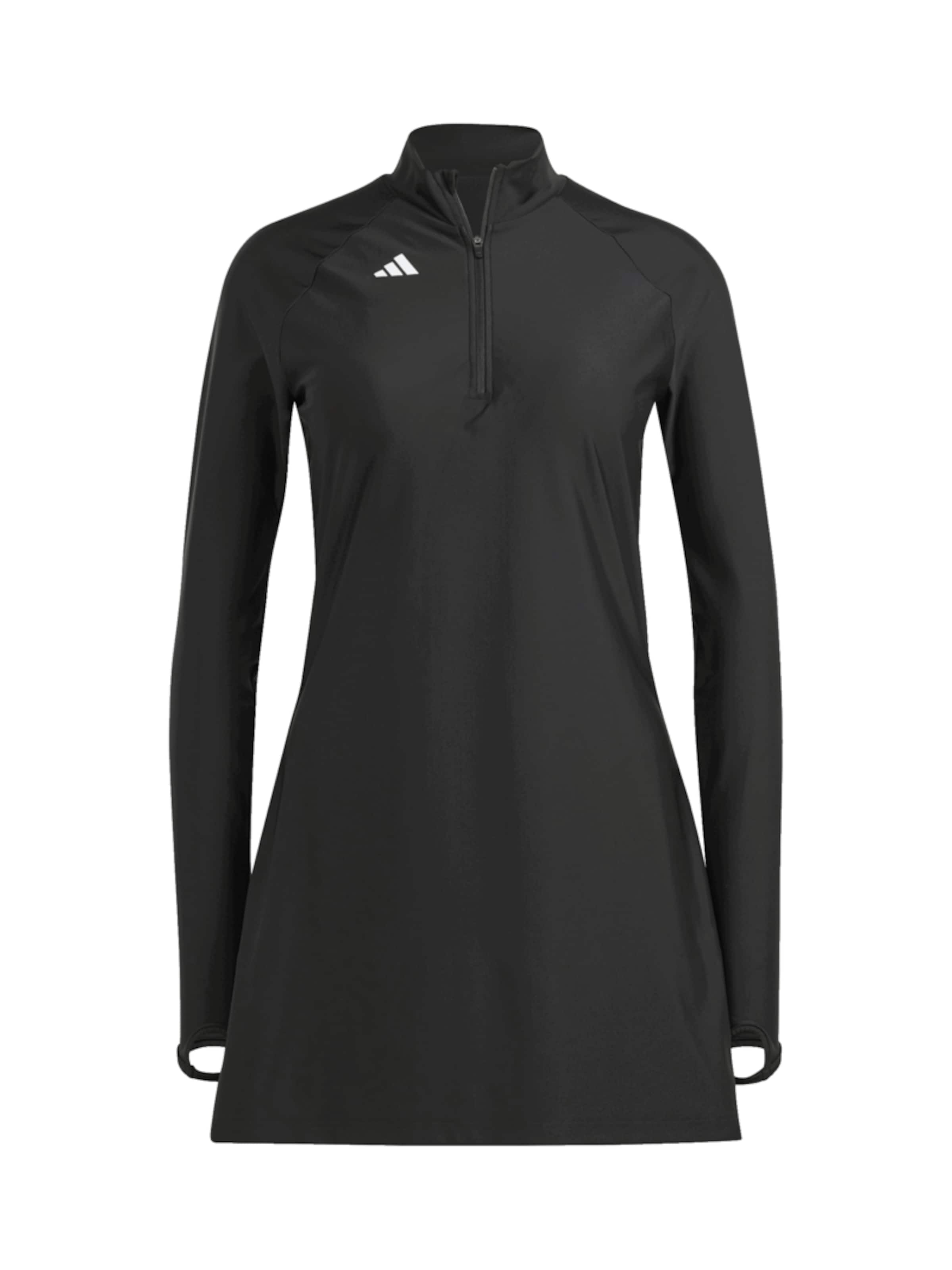 ADIDAS PERFORMANCE - Camiseta funcional '3-Stripes Swim Long Sleeve' en negro: frente