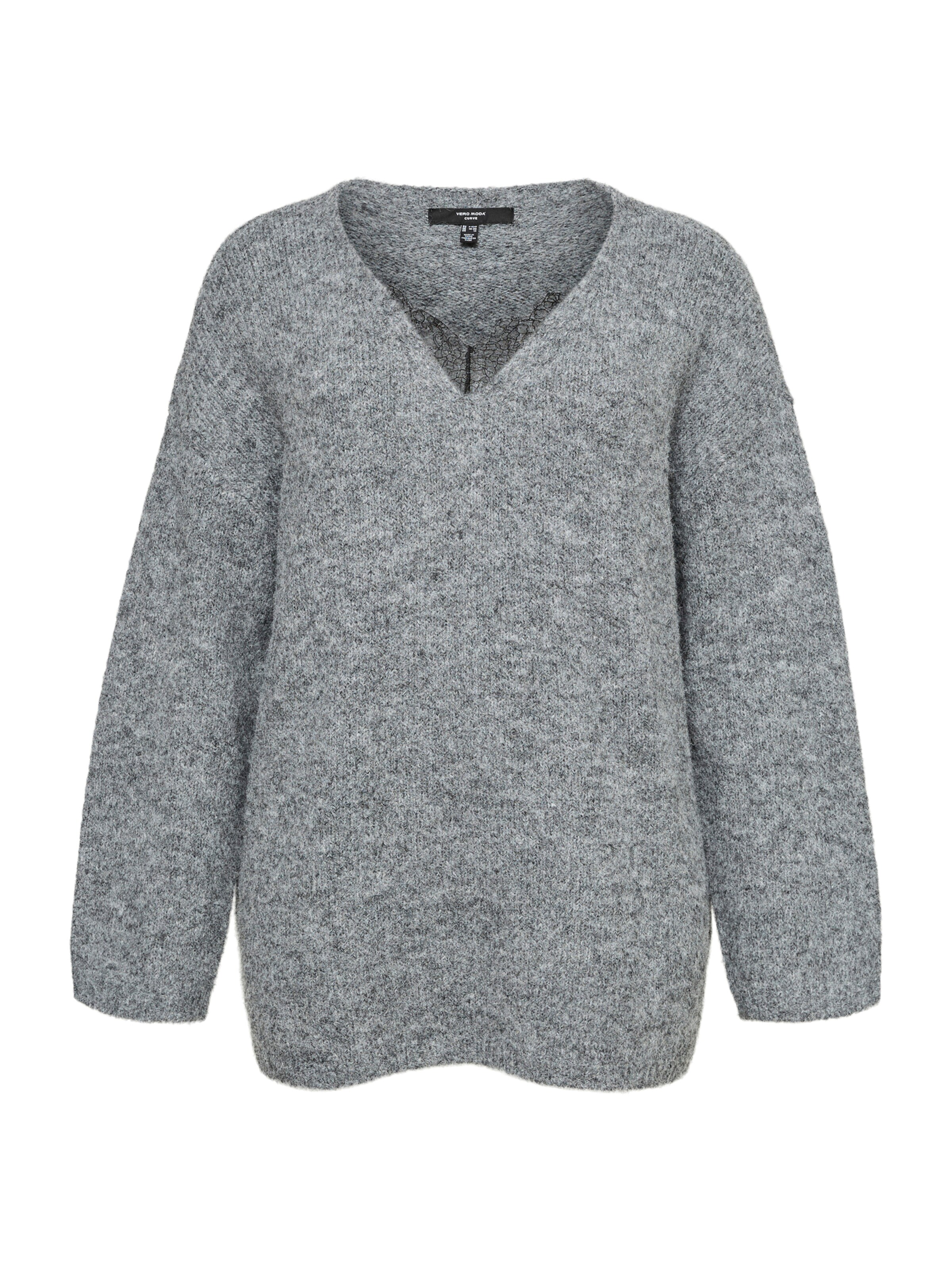 Vero Moda Curve Πουλόβερ 'VMCBERRY' σε XL-XXL σε γκρι μελανζέ, Άποψη προϊόντος