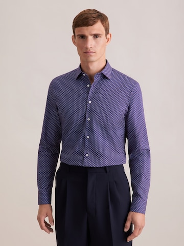 Coupe slim Chemise business 'Schwarze Rose' SEIDENSTICKER en violet : devant