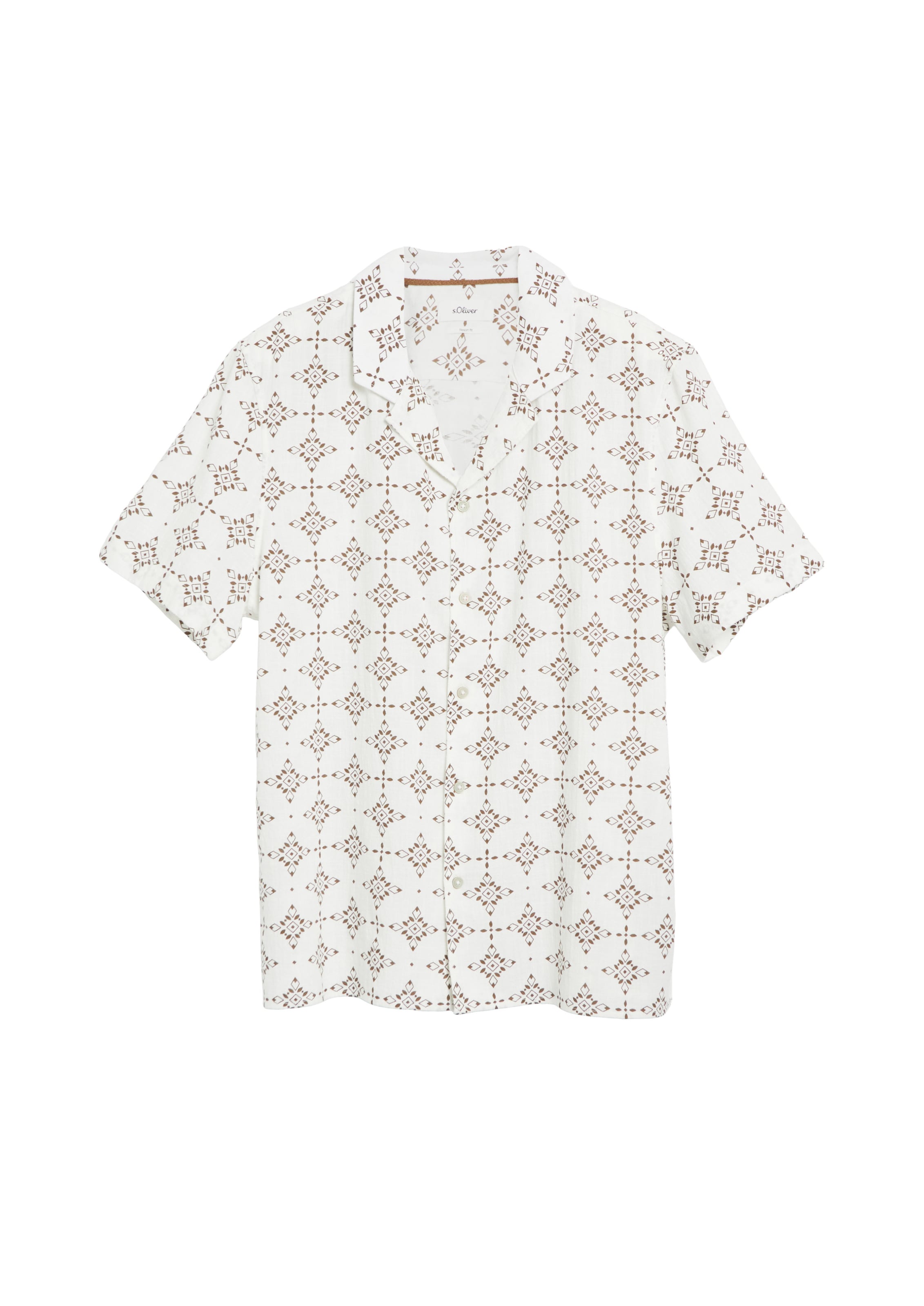 s.Oliver Button Up Shirt in White: front