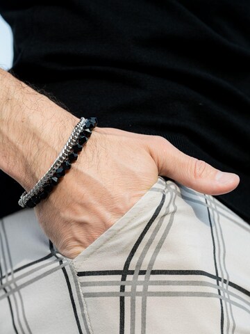 GT Collection Armband 'Faceted-Bead' in Zwart
