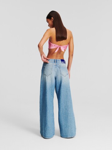 Wide Leg Jean KARL LAGERFELD JEANS en bleu