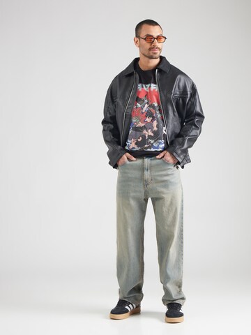 ALPHA INDUSTRIES Tričko 'Japan Warrior' – černá