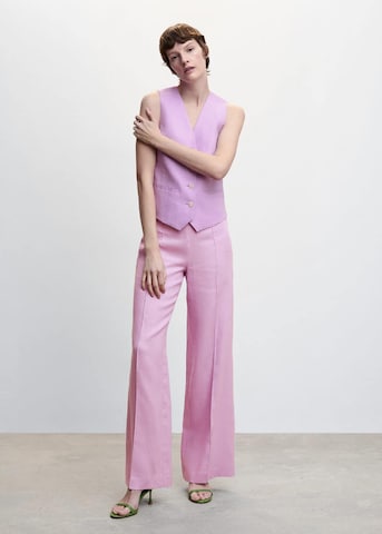 MANGO Szeroka nogawka Spodnie w kant 'Watson' w kolorze fioletowy