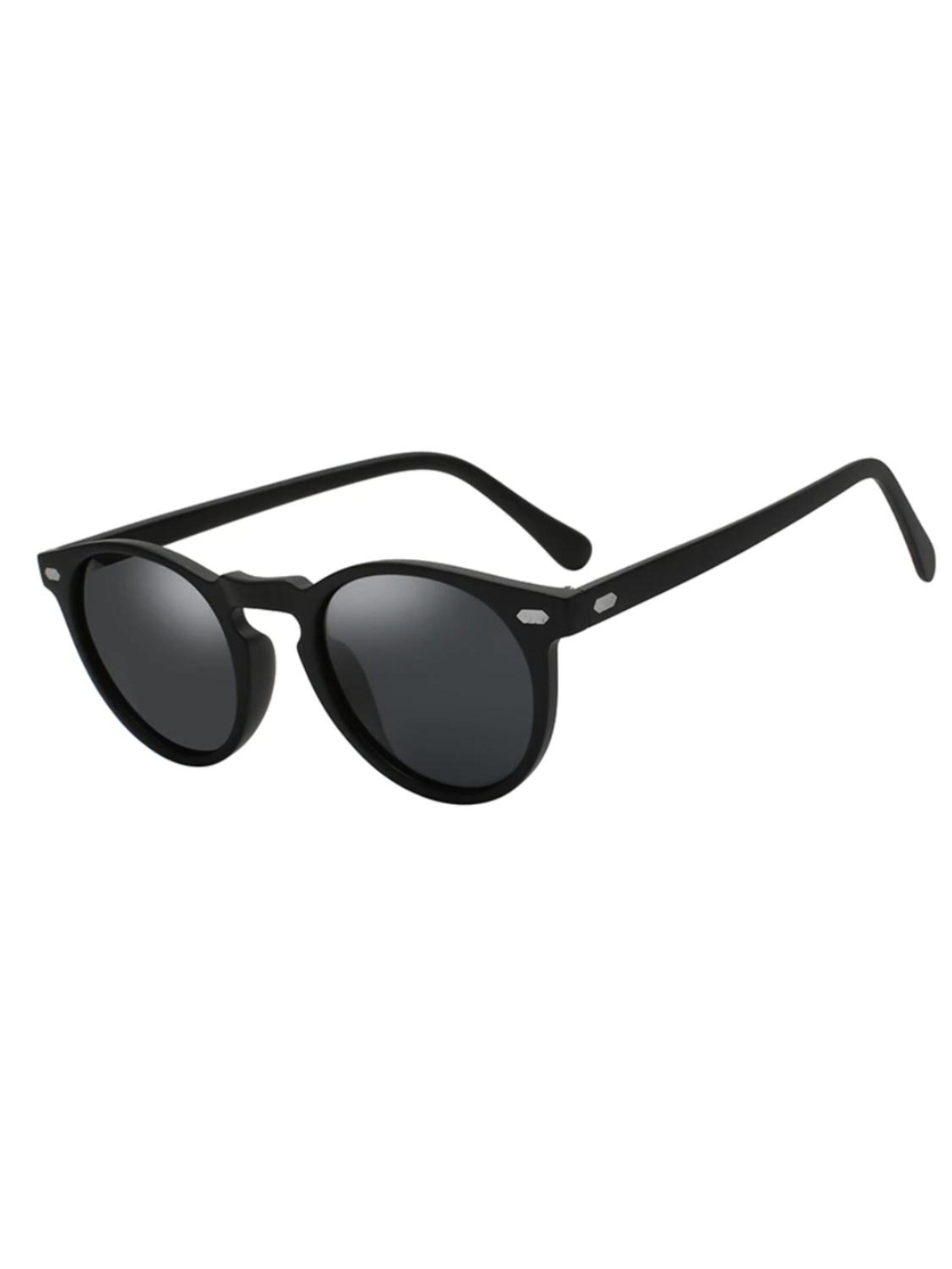 VEYREY Sunglasses 'VeyRey Sonnenbrillen Narino Oválné Schwarz gläser Schwarz' in Black: front