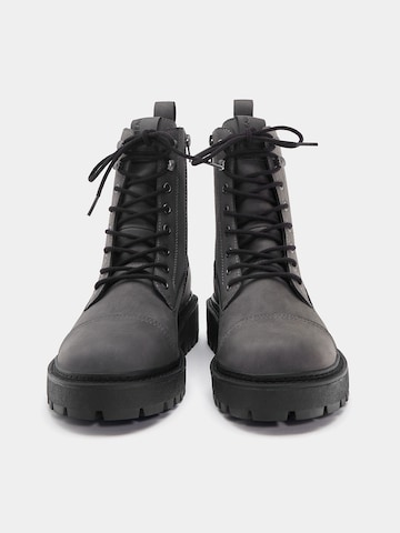 Pull&Bear Lace-up boots in Grey