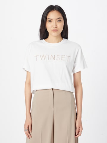 Twinset - Camiseta en blanco: frente