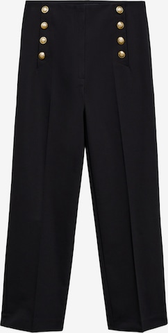 MANGO Štandardný strih Nohavice s pukmi 'BOTONES' - Čierna: predná strana