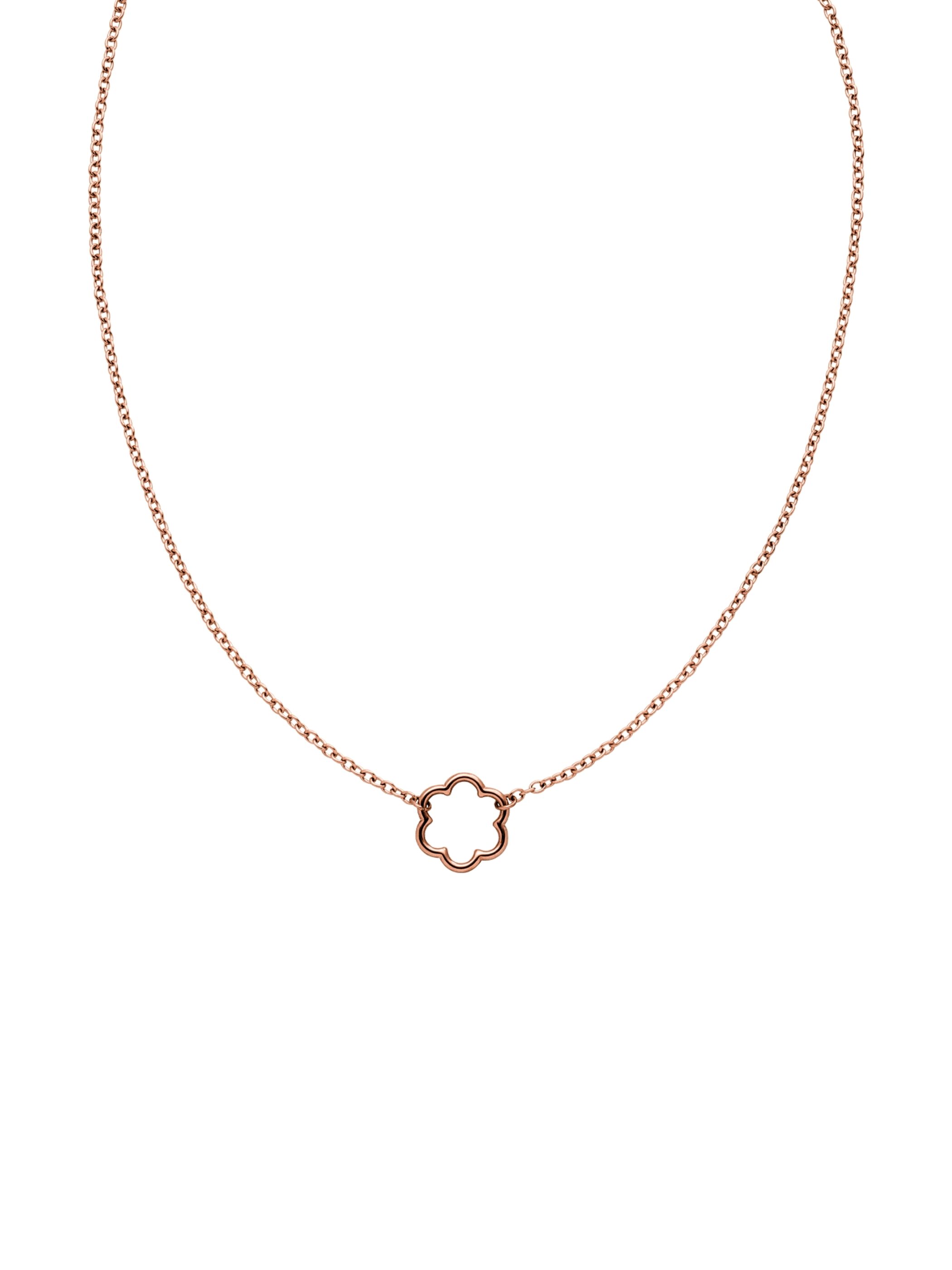 Collana Bloom Purelei Per Donna Con Ciondolo Fiore - Acciaio Inossidabile Placcato Oro 18K, Resistente All'Acqua, Catena Regolabile 40-45 Cm, Gioiello Ispirato Alle Hawaii