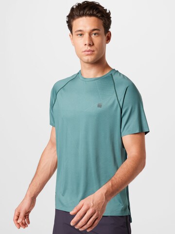 Superdry - Camiseta funcional en verde: frente