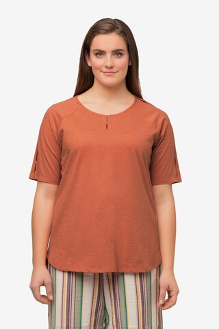 T-shirt Ulla Popken en orange : devant