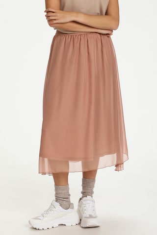 SAINT TROPEZ Skirt 'Coral' in Brown: front