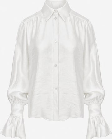 Camicia da donna 'Carmen' di mandragora in bianco: frontale