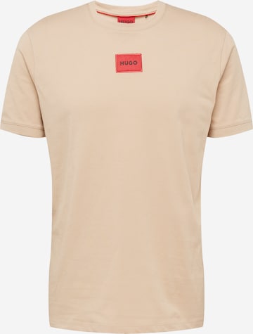 HUGO Red - Camiseta 'Diragolino212' en beige: frente