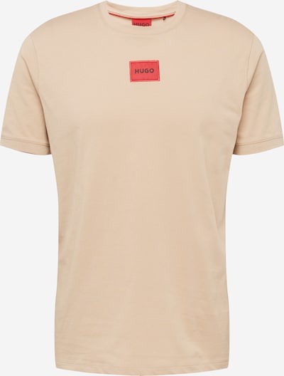 HUGO Red T-Shirt 'Diragolino212' en beige clair / rouge / noir, Vue avec produit