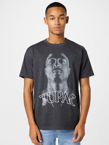 T-Shirt 'Tupac Up' Mister Tee en gris : devant