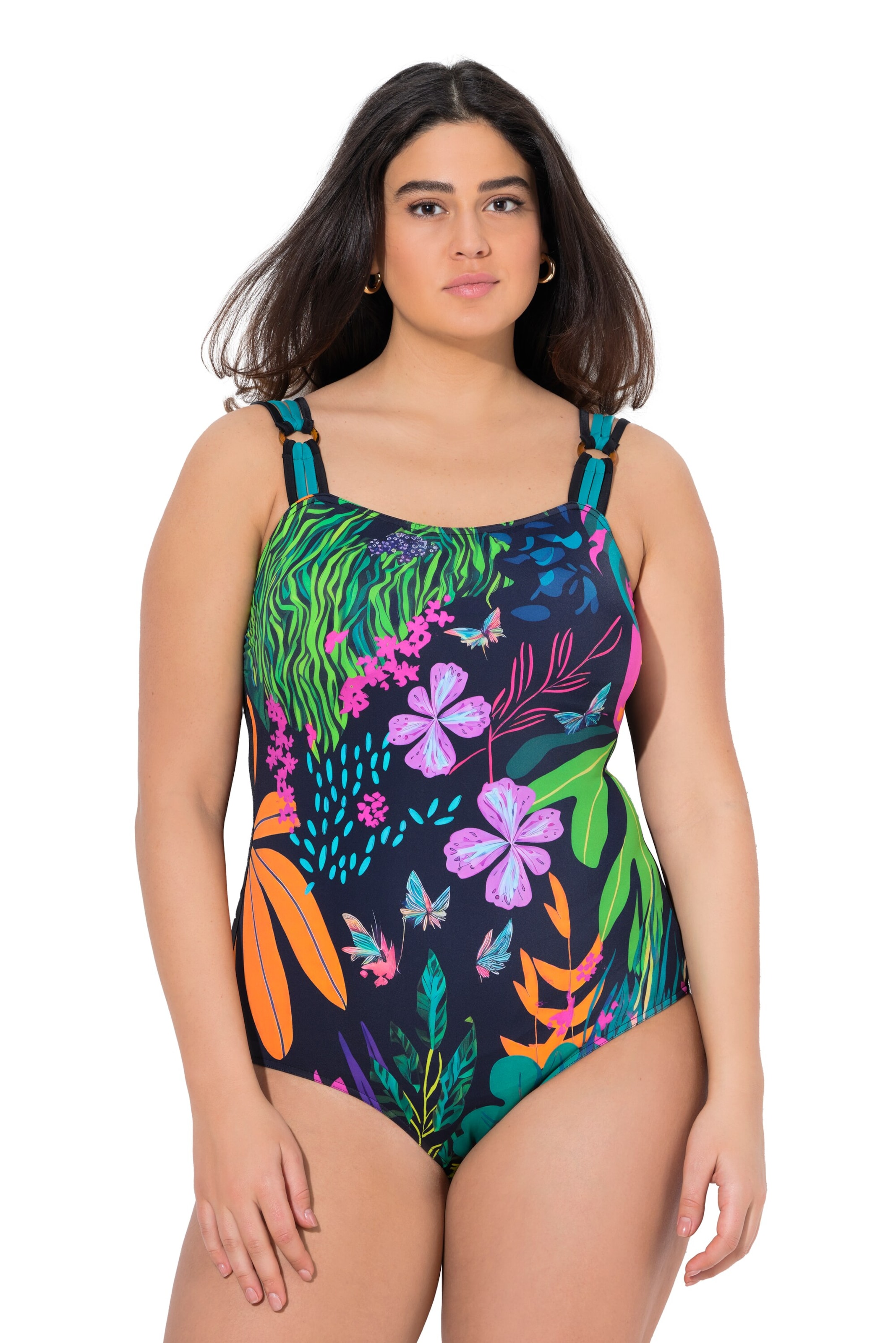 Ulla Popken Swimsuit in Black: front