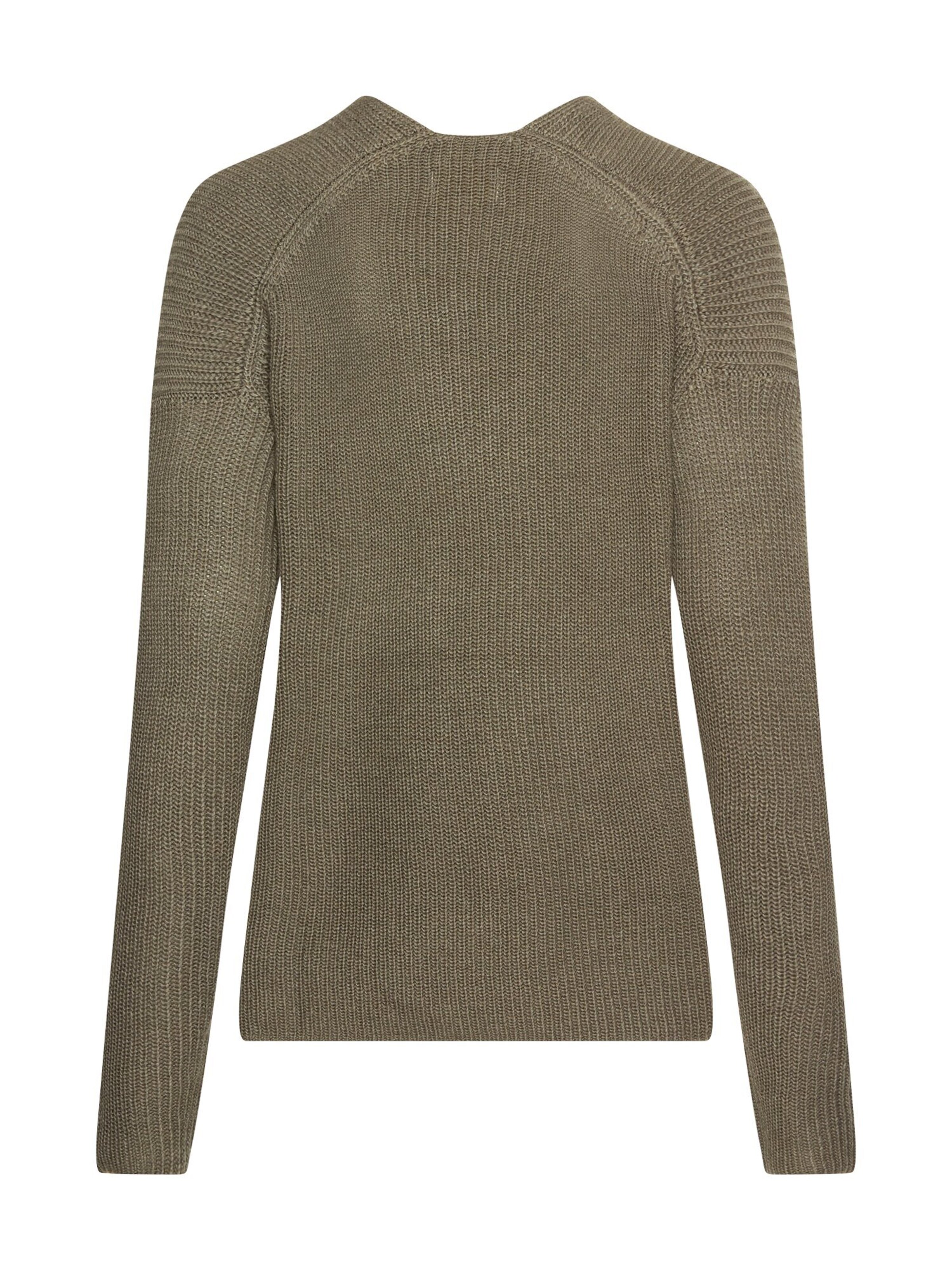 CAMEL ACTIVE Strickpullover mit V-Ausschnitt in Grün