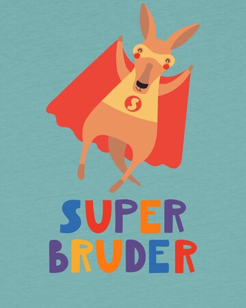 watabout.kids Shirt 'Känguru Superbruder' in Blue