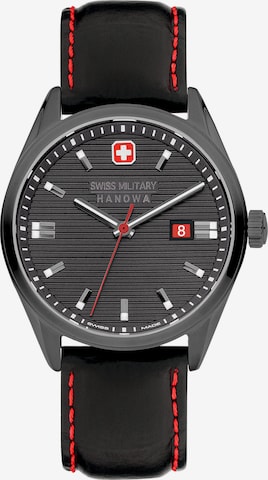 SWISS MILITARY HANOWA Analoog horloge 'ROADRUNNER' in Zwart: voorkant