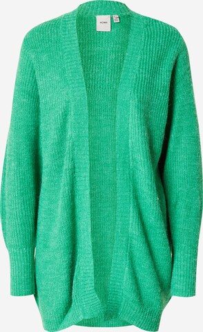 ICHI Knit Cardigan 'Novo' in Green: front