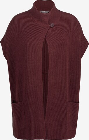 Ulla Popken Knit Cardigan in Red: front