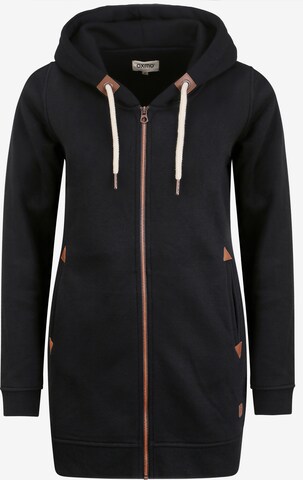 Oxmo Zip-Up Hoodie 'Vicky' in Black: front