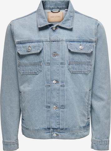 Only & Sons Between-Season Jacket 'Duke' in Blue: front