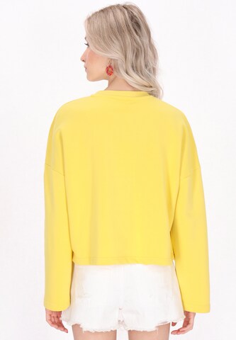 Sweat-shirt 'Boho' IZIA en jaune