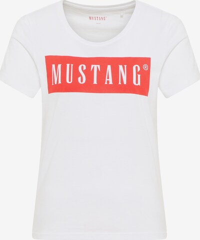 MUSTANG T-Shirt 'ALMA' in blutrot / weiß, Produktansicht
