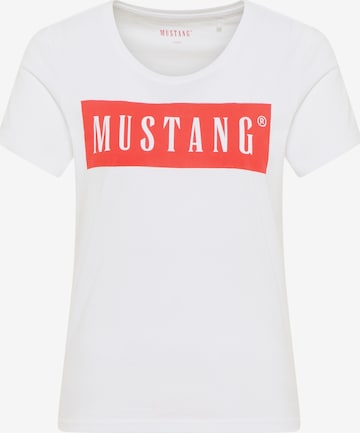 MUSTANG Shirt 'ALMA' in Wit: voorkant