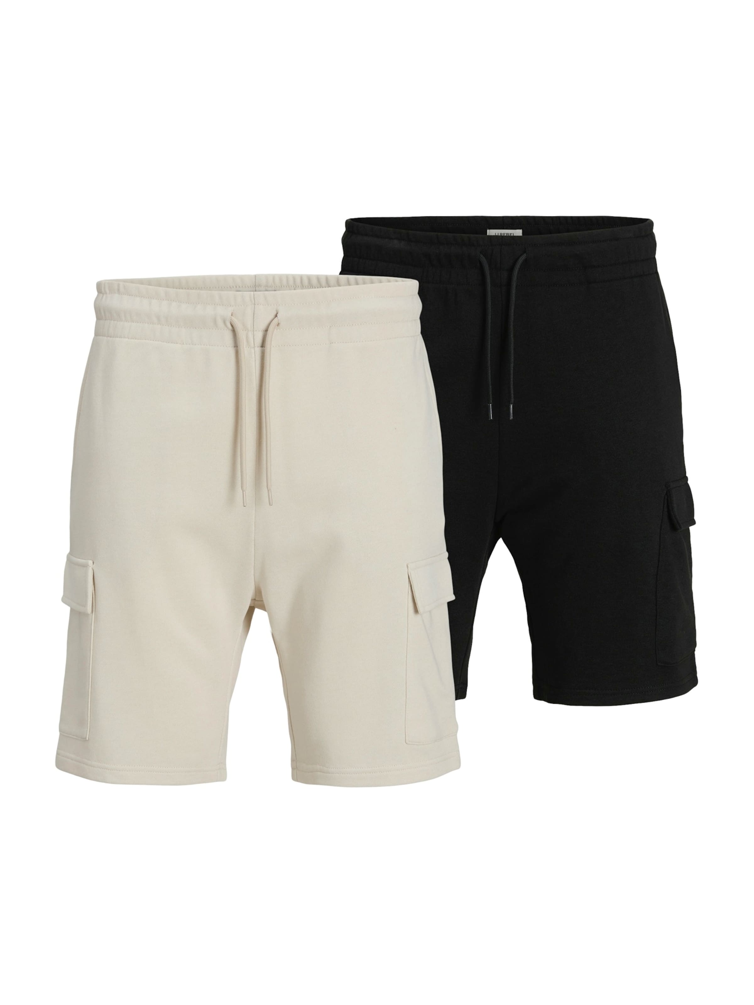 JJ Rebel Szabványos Cargo nadrágok 'JREBGORM' - fekete: elől