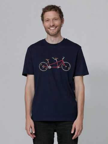 T-Shirt ' Tandem ' Watapparel en bleu : devant