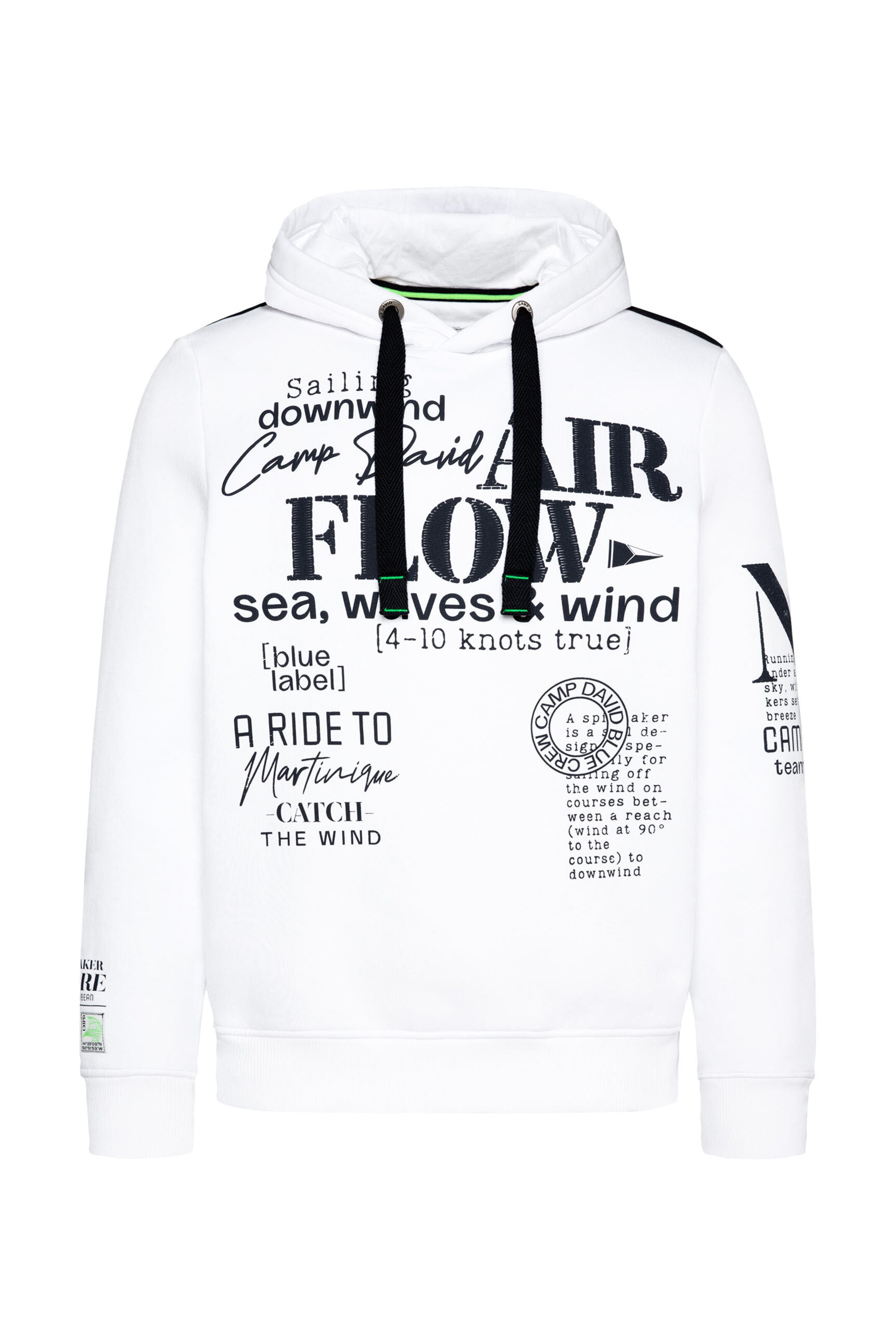 CAMP DAVID Sweatshirt in Wit: voorkant