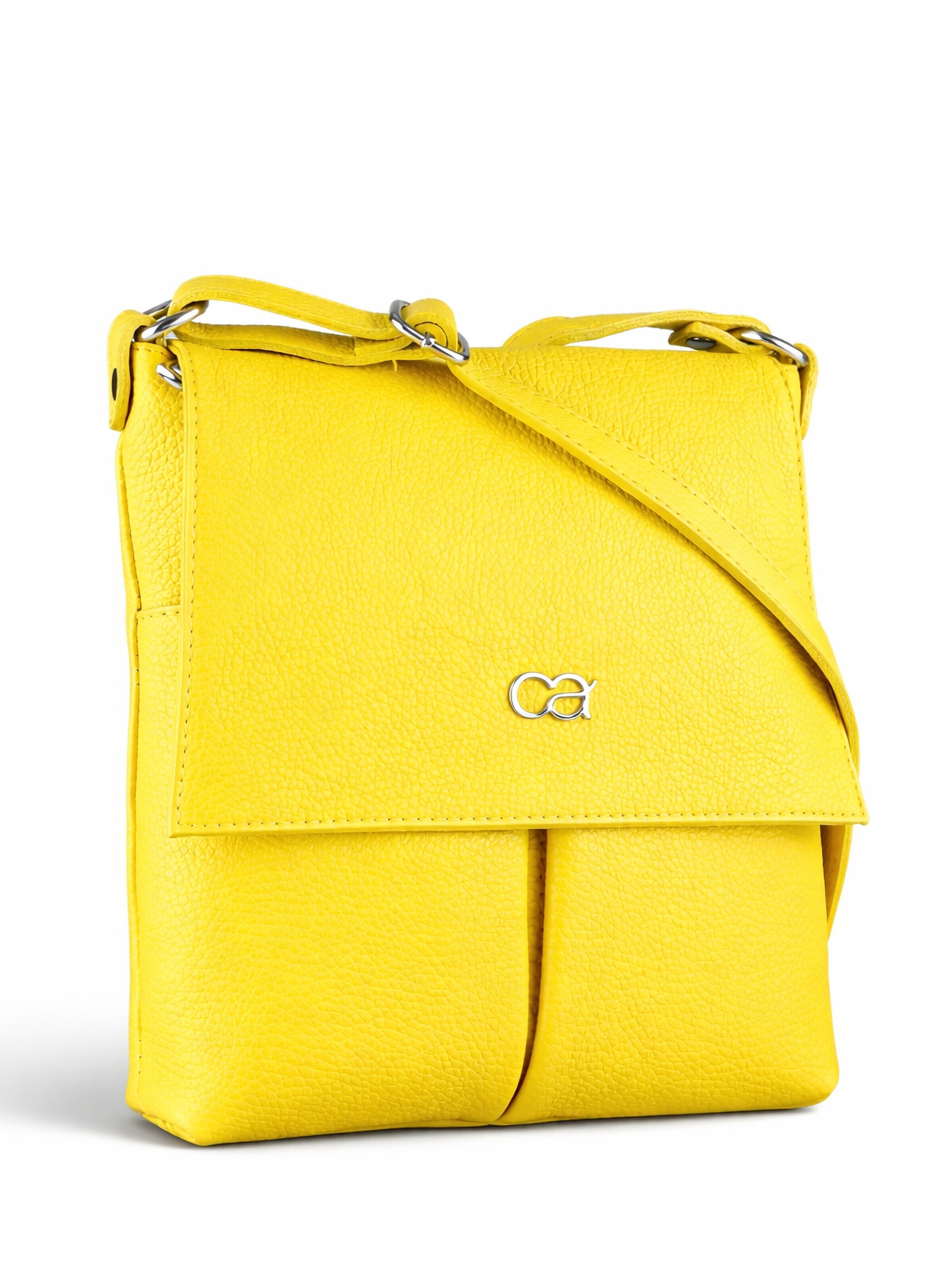COLLEZIONE ALESSANDRO Crossbody Bag 'München' in Yellow: front