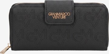Portamonete 'Portafoglio Donna GianMarco Venturi Polyurethane Perforato Azzurro' di GianMarco Venturi in nero: frontale
