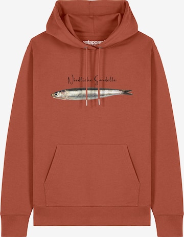 Watapparel Sweatshirt ' Niedliche Sardelle ' in Bruin: voorkant