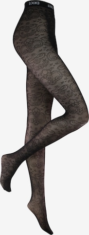 LOOKS by Wolfgang Joop Fine Tights 'Baroque' in Black: front