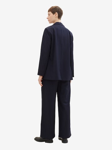 TOM TAILOR DENIM Wide leg Pleat-Front Pants in Blue