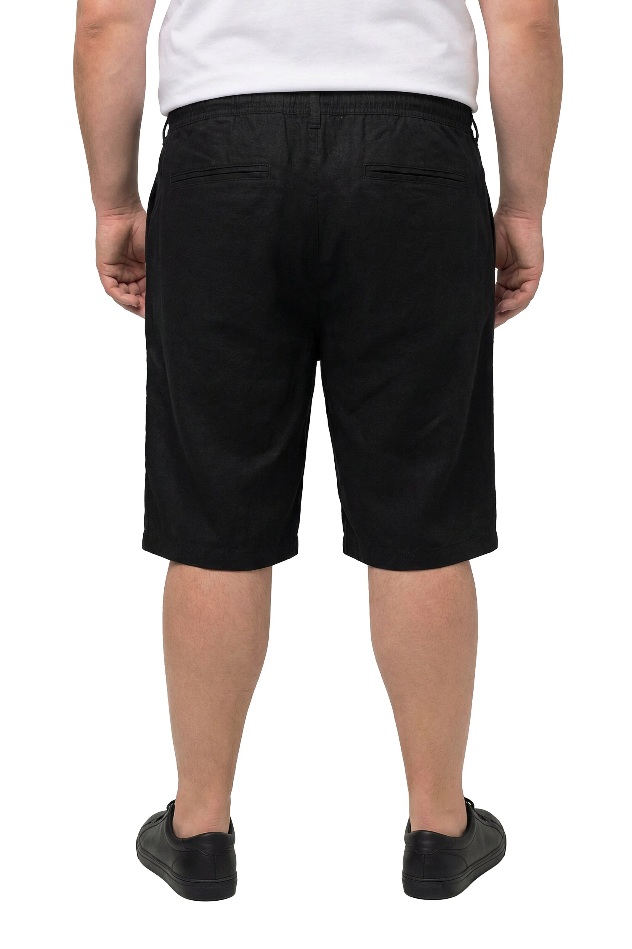 Men Plus Regular Broek in Zwart