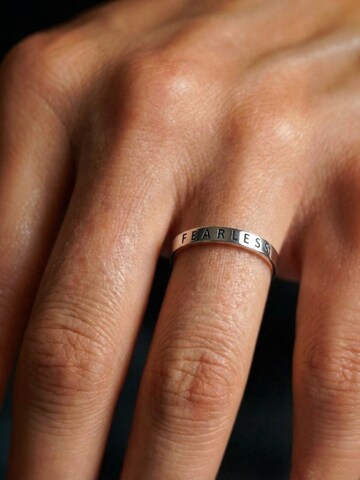 Anello 'Motivation - Sterling Silver Inspirational Ring' di La Moda Me in argento: frontale