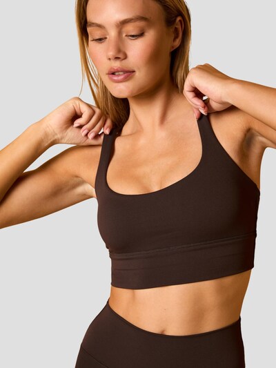 YO-GAYA Soutien-gorge de sport 'Cross Back Bra' en XS en brun foncé, Vue avec produit