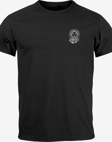 Neverless Shirt 'Compass' in Schwarz: Vorderseite