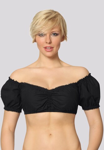 STOCKERPOINT Traditional blouse 'Georgette' in Black: front