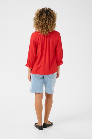 Chemisier 'Venta' Cream en rouge