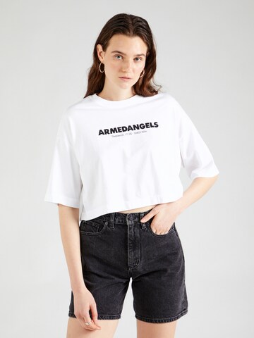 T-shirt 'LARIAA' ARMEDANGELS en blanc : devant