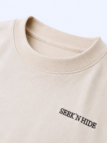 Seek 'n Hide Shirt 'Natural Raw Oversized Tee' in White